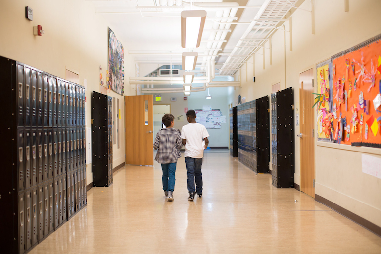 gateway middle school students in hallways