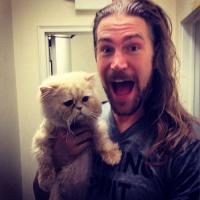Chris and cat