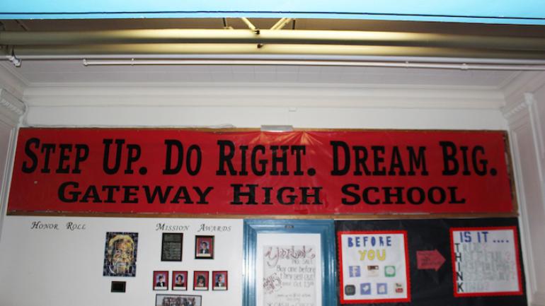 Gateway High School step up banner 