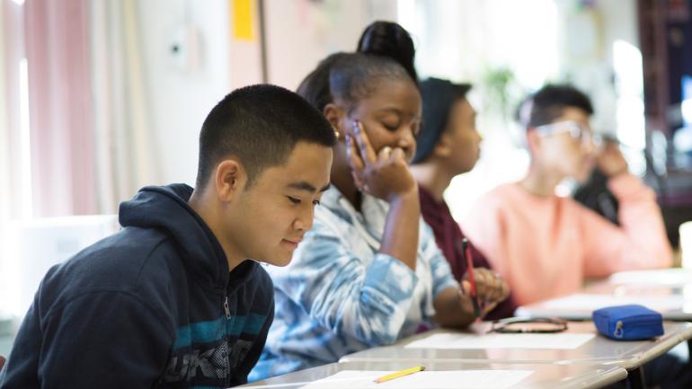 Students studying