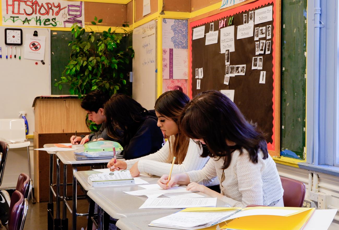 students taking notes