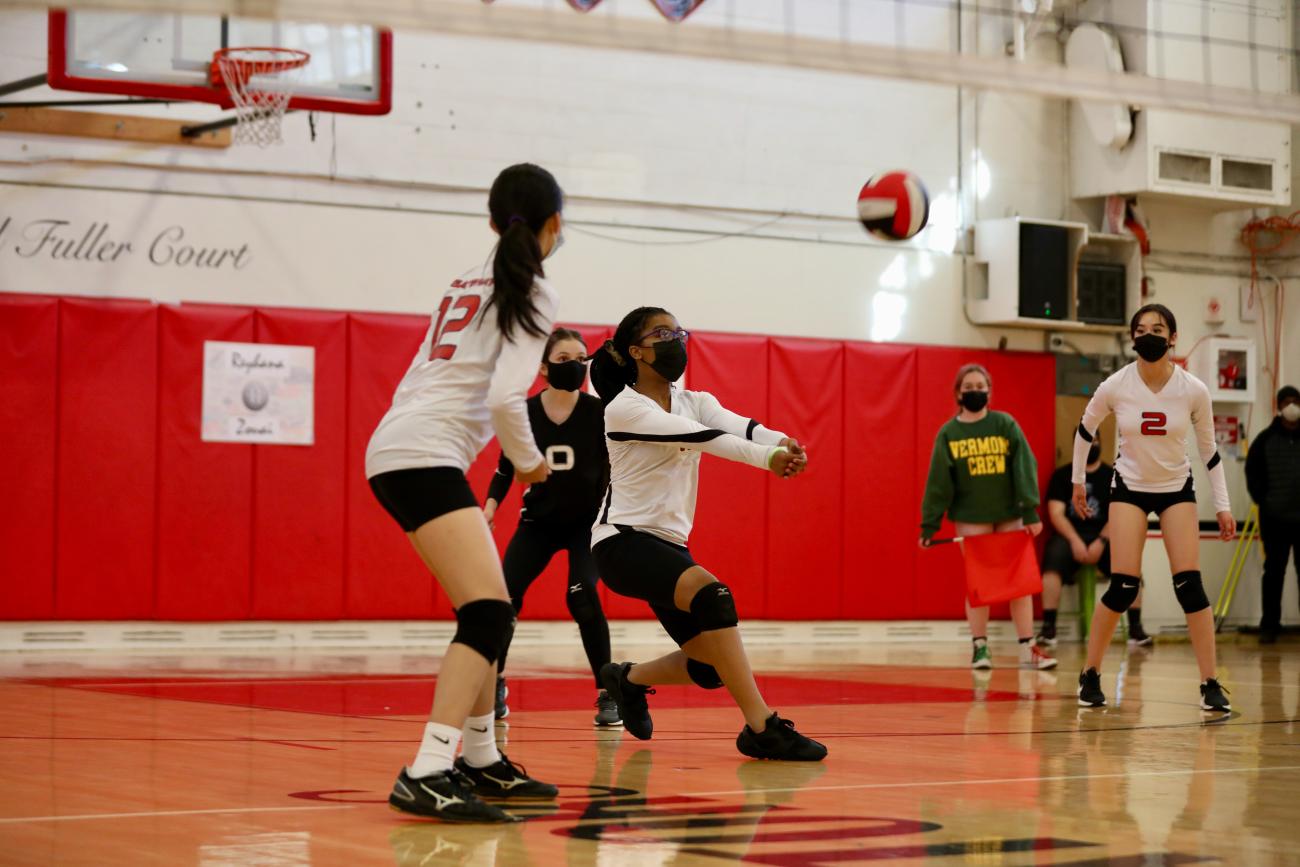 girl playing volleyball